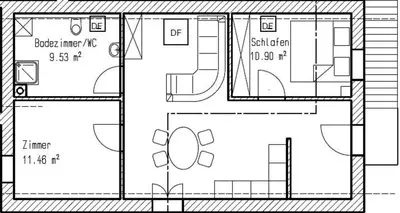 Grundriss der Unterkunft Appartement Morgensonne