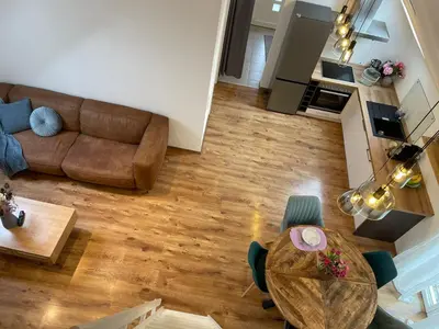 Küche/Küchenzeile in der Unterkunft Appartement Morgensonne