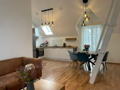 Küche/Küchenzeile in der Unterkunft Appartement Morgensonne