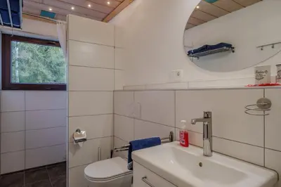 Ein Badezimmer in der Unterkunft Adlerhorst