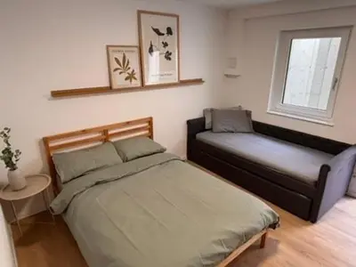 Ein Bett oder Betten in einem Zimmer der Unterkunft Modern studio