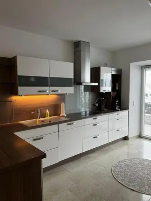 Küche/Küchenzeile in der Unterkunft Ferienwohnung Rössler