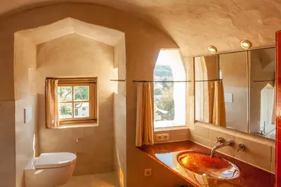 Ein Badezimmer in der Unterkunft Turm zu Schloss Schedling