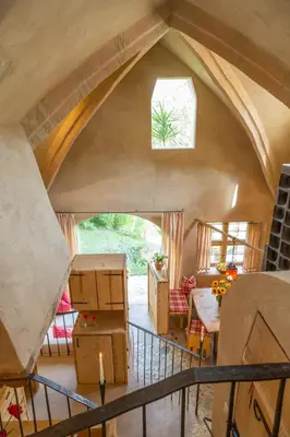 Ein Sitzbereich in der Unterkunft Turm zu Schloss Schedling
