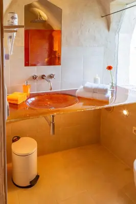 Ein Badezimmer in der Unterkunft Turm zu Schloss Schedling