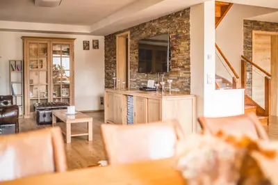 Ein Sitzbereich in der Unterkunft Downtown Suite Alpi