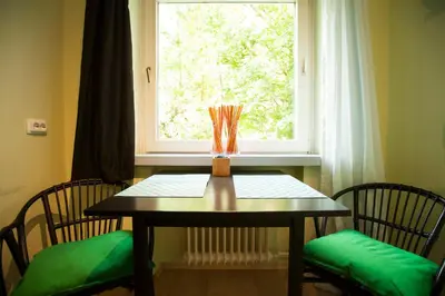 Ein Sitzbereich in der Unterkunft Fewo-Rosenheim im Zentrum mit kostenlosem Parkplatz
