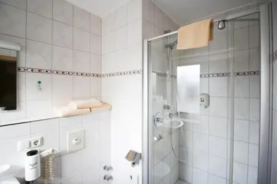 Ein Badezimmer in der Unterkunft Jagerhof