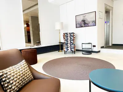 Ein Sitzbereich in der Unterkunft domus Hotel