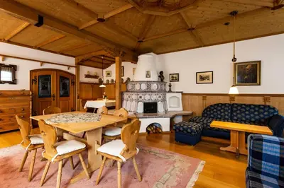 Ein Sitzbereich in der Unterkunft Landhaus Hubertus