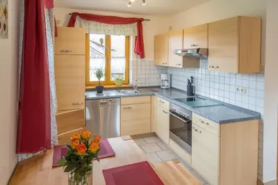 Küche/Küchenzeile in der Unterkunft Ferienwohnung Rosalie
