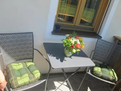 Ein Sitzbereich in der Unterkunft Ferienwohnung Rosalie