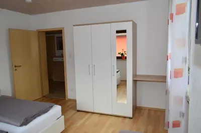 Ein Bett oder Betten in einem Zimmer der Unterkunft Ferienwohnung Gabler
