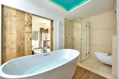 Ein Badezimmer in der Unterkunft Alpenrefugium