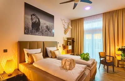 Ein Bett oder Betten in einem Zimmer der Unterkunft Wuschl Lounge