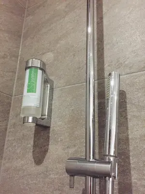 Ein Badezimmer in der Unterkunft Gästehaus am Kurpark