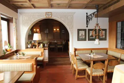 Ein Sitzbereich in der Unterkunft Gästehaus am Kurpark