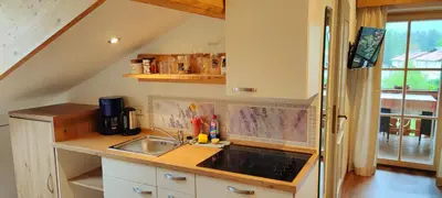 Küche/Küchenzeile in der Unterkunft Pension Berghof
