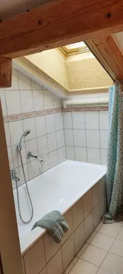 Ein Badezimmer in der Unterkunft Pension Berghof