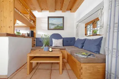 Ein Sitzbereich in der Unterkunft Hagerhof