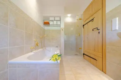 Ein Badezimmer in der Unterkunft Hagerhof
