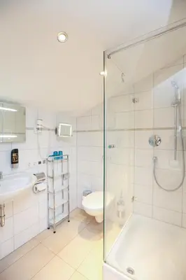 Ein Badezimmer in der Unterkunft Schwaigeralm