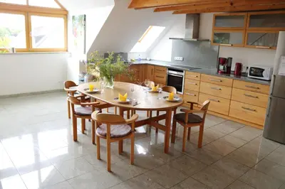 Küche/Küchenzeile in der Unterkunft Apartment Dachgalerie 110 m2