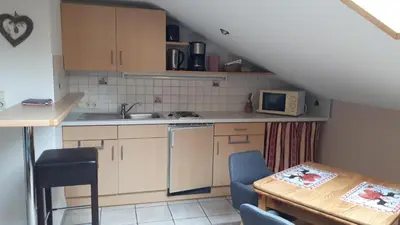 Küche/Küchenzeile in der Unterkunft Gästehaus Pöppl
