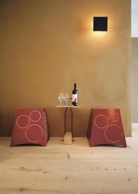 Ein Sitzbereich in der Unterkunft Gästehaus berge - design apartments