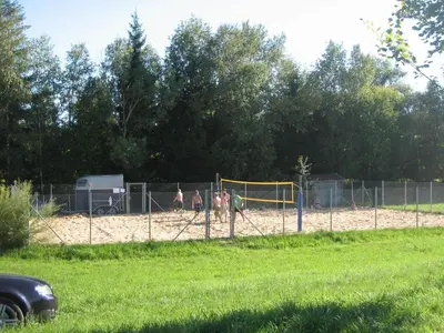 Ein Kinderspielbereich in der Unterkunft Familienapartment in Ingenried