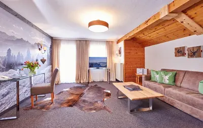 Ein Sitzbereich in der Unterkunft Landhotel zum Bad