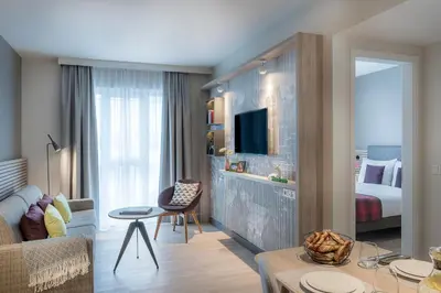 Ein Bett oder Betten in einem Zimmer der Unterkunft Citadines Arnulfpark Munich