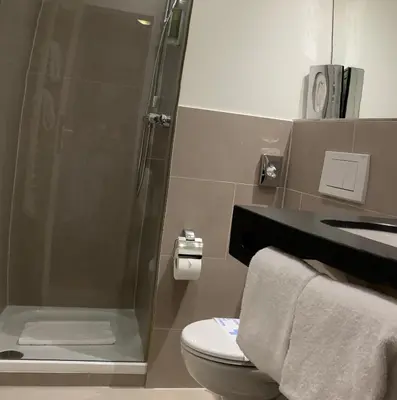 Ein Badezimmer in der Unterkunft Hotel Seehof