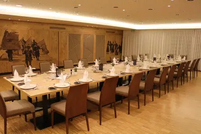 Der Geschäftsbereich oder Konferenzraum in der Unterkunft Hotel Goldener Hirsch