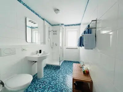 Ein Badezimmer in der Unterkunft Ferienwohnungen Birkenhof