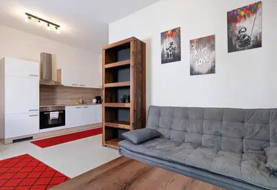 Küche/Küchenzeile in der Unterkunft Hotel Bayerisch Meran