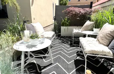Ein Sitzbereich in der Unterkunft Como Design-Apartment close to Isar river area - centrally located
