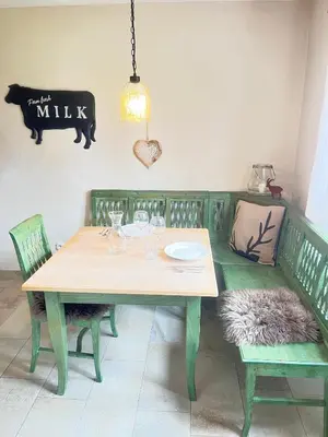 Ein Sitzbereich in der Unterkunft Chiemsee Beachhouse Apartment