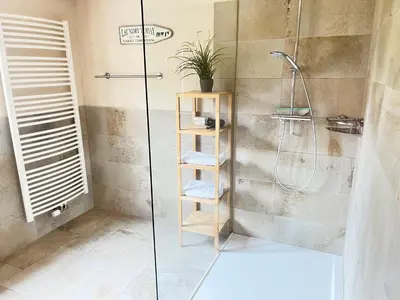 Ein Badezimmer in der Unterkunft Chiemsee Beachhouse Apartment