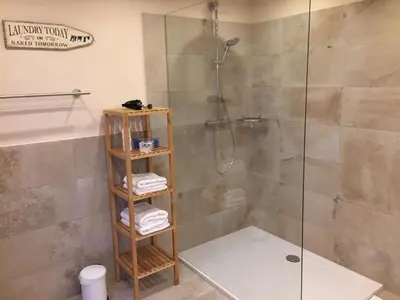 Ein Badezimmer in der Unterkunft Chiemsee Beachhouse Apartment