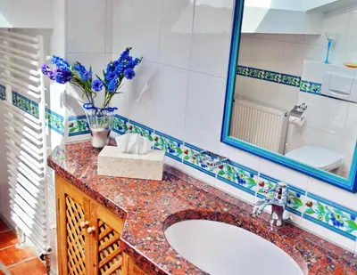 Ein Badezimmer in der Unterkunft Chiemsee Landhaus