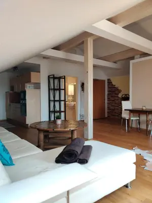 Ein Sitzbereich in der Unterkunft Festl Apartments - Nähe Messe München, Therme Erding