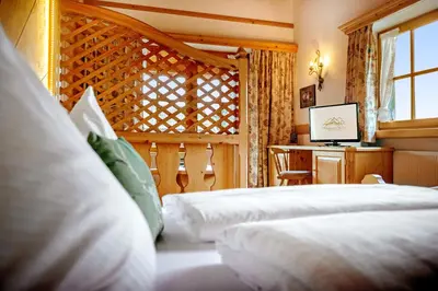 Ein Bett oder Betten in einem Zimmer der Unterkunft Pension Krüner Stub´n