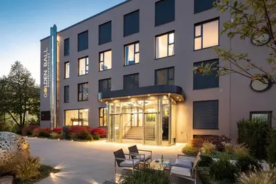 Das Gebäude in dem sich das Aparthotel befindet