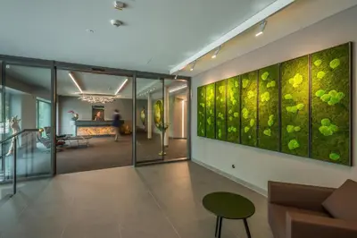 Ein Sitzbereich in der Unterkunft Golden Ball, Exclusive Serviced Apartments Munich
