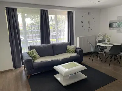 Ein Sitzbereich in der Unterkunft Bürgemeister Apartment