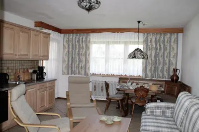 Küche/Küchenzeile in der Unterkunft Ferienwohnung Jauß