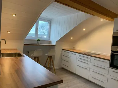 Küche/Küchenzeile in der Unterkunft Ferienwohnung Jauß