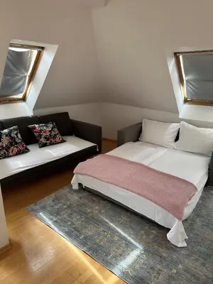 Ein Bett oder Betten in einem Zimmer der Unterkunft Hotel Der Tannenbaum
