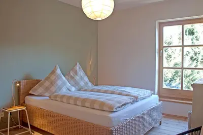 Ein Bett oder Betten in einem Zimmer der Unterkunft Haus am Salinenweg